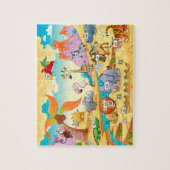 Puzzle Famille d'animaux de la savane (Vertical)