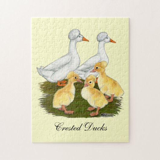 Puzzle Famille de canards à crête (Vertical)
