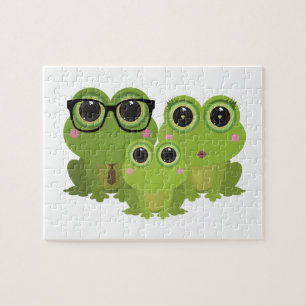 Puzzle Famille de Grenouilles Mignonnes