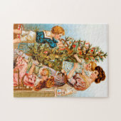 Puzzle famille de Noël vintage (Horizontal)