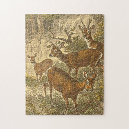 Puzzle Famille de Roe - Cerfs dans une forêt (Vertical)
