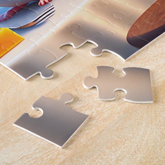 Puzzle Famille de souris à la table à manger (Côté)