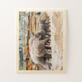 Puzzle Famille d'éléphants (Vertical)