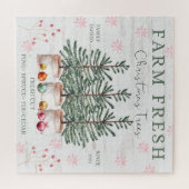 Puzzle Famille des arbres de Noël rustiques (Horizontal)