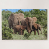 Puzzle famille éléphant (Horizontal)