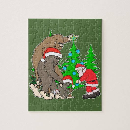 Puzzle Famille et Père Noël de Bigfoot (Vertical)