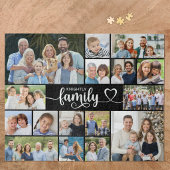 Puzzle Famille Moderne 16 Collage de Photos Script Cœur