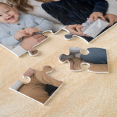 Puzzle FAMILLE moderne 16 Photo Collage Script Coeur (Côté)