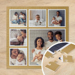 Puzzle Famille moderne 6 Carré Photo Collage<br><div class="desc">Ajoutez six de vos photos de famille préférées pour créer un superbe puzzle de collage photo unique avec une image focale plus grande et 5 petits carrés autour. Utilisez les outils de conception pour télécharger plus de photos, ajouter du texte et customiser les polices et les couleurs pour créer votre...</div>