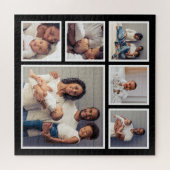 Puzzle Famille moderne 6 Carré Photo Collage (Horizontal)