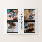 Puzzle Famille personnalisée 4 photo collage modèle (Horizontal)
