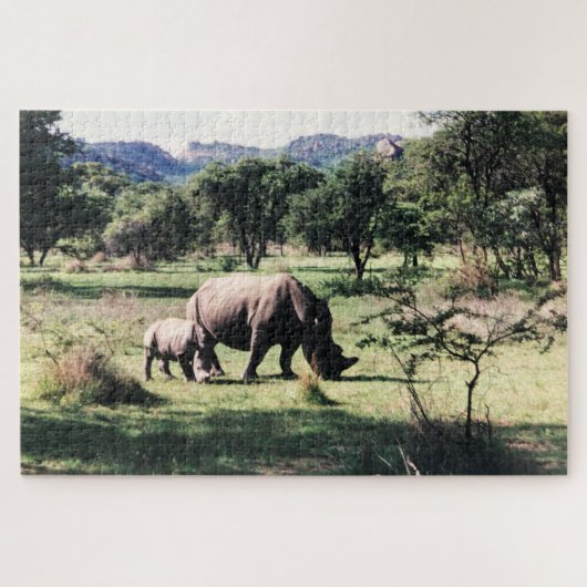 Puzzle famille rhino (Horizontal)