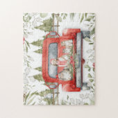 Puzzle Famille Shelter en Camion Rouge Noël (Vertical)