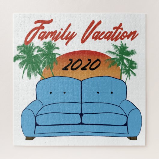 Puzzle Famille Vacation 2020 sur le Canapé Drôle Virus Pl (Vertical)