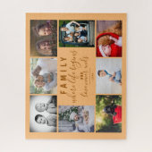 Puzzle Family 8 Photo Collage Dire Script (Vertical)