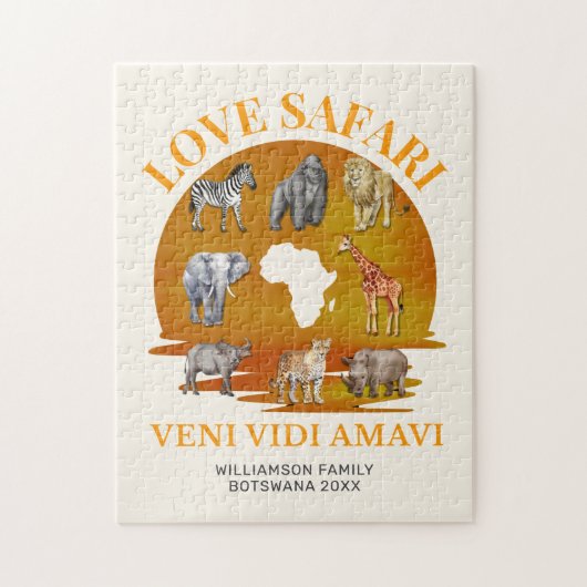 Puzzle Family Group LOVE SAFARI Souvenir (Vertical)