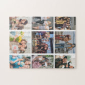 Puzzle Family Memories 9 Photo Grid Personalized Collage (Horizontal)