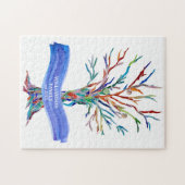 Puzzle Family Name Modern Tree (Horizontal)