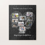 Puzzle Family Name Photo Collage | Family Tree Heart<br><div class="desc">The Family Tree of Personalized Puzzle displays photos of your family members on a beautiful heart tree, with family name and lovely quote. Display your family or multiple generations of photos, add as many photos as needed. Add your custom wording to this design by using the "Edit this design template"...</div>