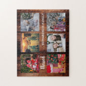 Puzzle Family photo collage family name rustic (Vertical)