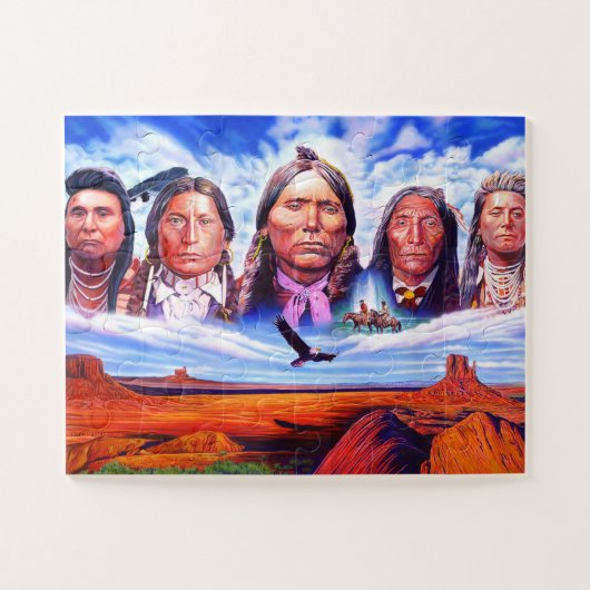 Puzzle Famous Indian Chiefs Native Americans Horizontal (Horizontal)