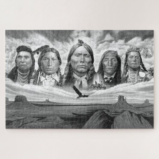 Puzzle Famous Indian Chiefs Native Americans Horizontal (Horizontal)