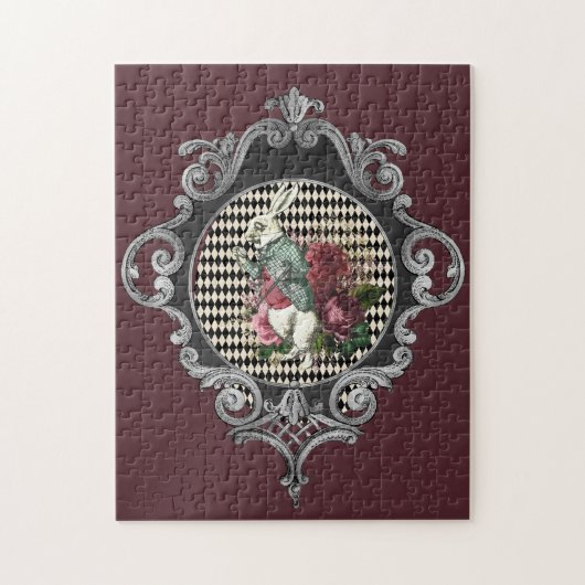Puzzle Fancy Frame White Rabbit Collage (Vertical)