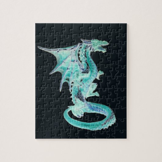 Puzzle Fantaisie du dragon bleu ciel (Vertical)