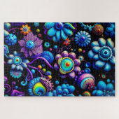 Puzzle Fantastique florale - Flore Alien vibrante (Horizontal)