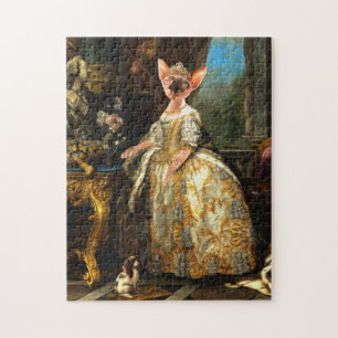 Puzzle Fantastique Royal Renaissance Chat Queen Portrait