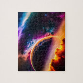 Puzzle Fantastiques nuages colorés avec paysage planétair (Vertical)