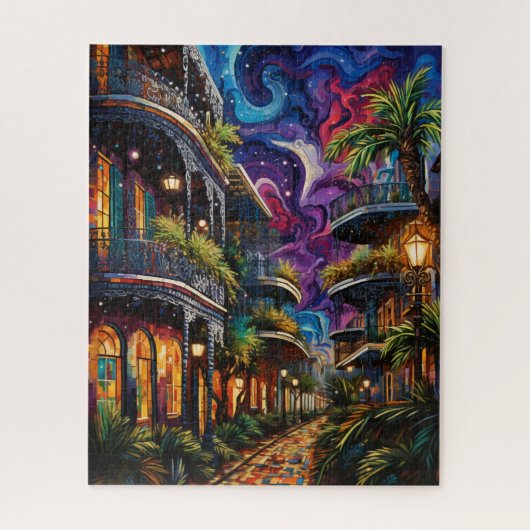 Puzzle Fantasy Mardi Gras Colors  (Vertical)