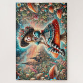 Puzzle Fantasy Wonderland Alice On Mushroom (Vertical)
