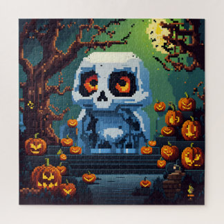 Puzzle Fantôme d'halloween en pixel art