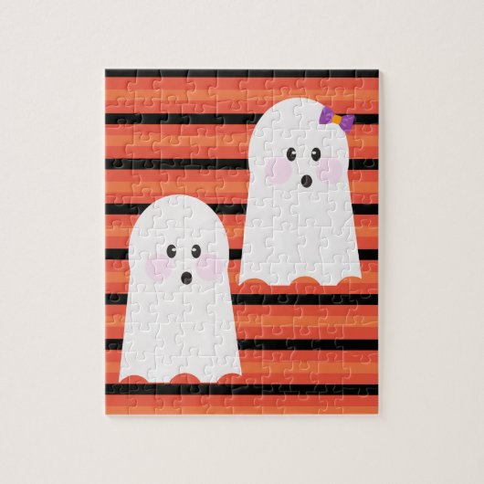 Puzzle Fantôme mignon d'Halloween moderne (Vertical)