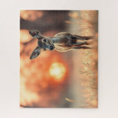 Puzzle Faon au lever du soleil (Vertical)