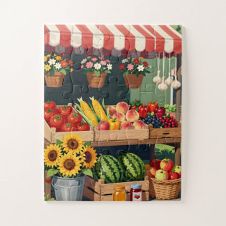 Puzzle Farmers Market for Seniors 30 Large Piece
