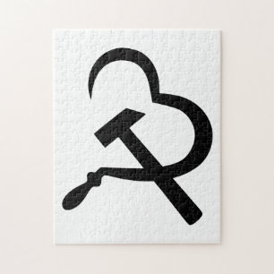 Puzzle Faucille Et Marteau, Cœur, Amour, Communisme