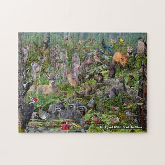 Puzzle Faune jardin de l'Ouest (Horizontal)