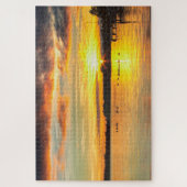 Puzzle Faune sur le coucher du soleil de lac (Vertical)