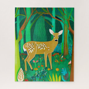 Puzzle Faune tachetée dans un cadre forestier Imaginaire