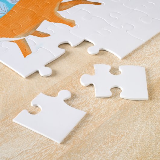 Puzzle Faune Whimsèque En Neige D'Hiver (Côté)