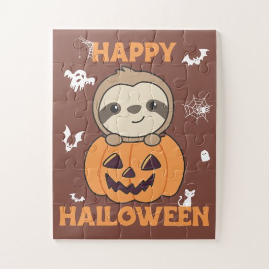 Puzzle Faute Dans Les Fentes Douces Citrouilles À Hallowe (Vertical)