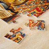 Puzzle Fauteuil de Noël fantaisiste illustrant des balais (Côté)