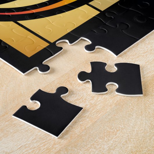 Puzzle Faux Stained Glass Cat (Côté)