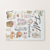 Puzzle Favoris d'automne branchés| Illustrations d'aquare (Horizontal)
