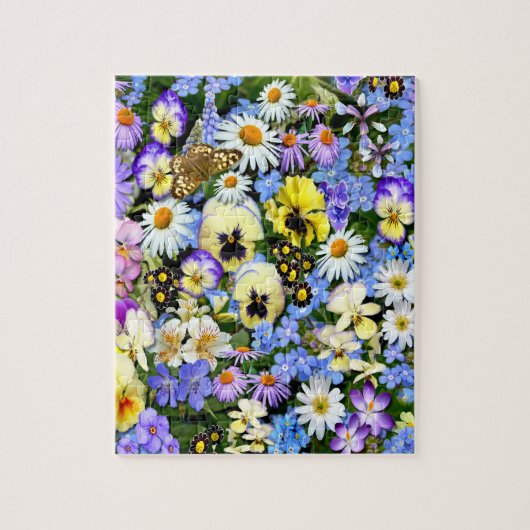 Puzzle Favoris de jardin avec papillon (Vertical)
