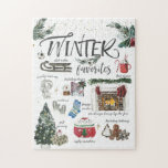 Puzzle Favoris hivernaux tendance | Illustrations d'aquar<br><div class="desc">Aquarelle tendance dessinée à la main illustrations des favoris hivernaux. Si vous souhaitez voir différents éléments, s'il vous plaît envoyez-moi un message. Ajoutez votre libellé personnalisé à cette conception à l'aide des cases "Modifier ce modèle de conception" situées à droite de l'élément, ou cliquez sur le bouton bleu "Customiser" pour...</div>