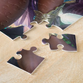 Puzzle Fée à la peau brune avec des cheveux violets (Côté)