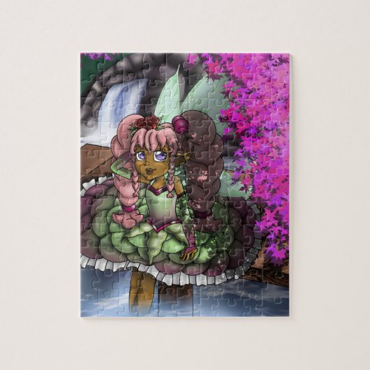Puzzle Fée afro-américaine mignonne (Vertical)